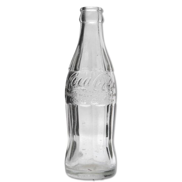 Vintage Coca Cola Glass Bottle Clear Hobbleskirt Coke Dominion Glass 1958 - Picture 1 of 8